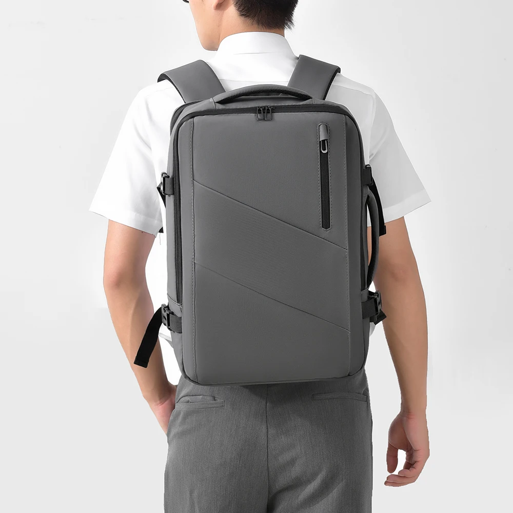미니멀리스트 대용량 남성 비즈니스 백팩 확장형 디자인 내구성 있는 남성 여행 백팩 남성 출퇴근용 노트북 백팩