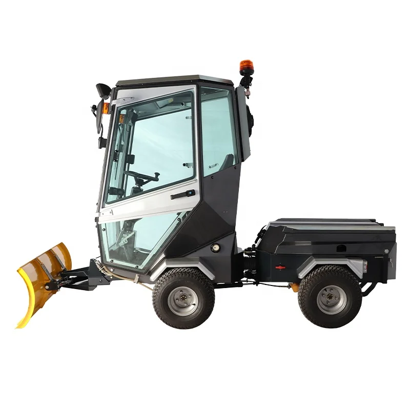 Container Garbage Snow Cleaner Machine Snow brush Compact Plate Mini Road Sweeper Snow Blade