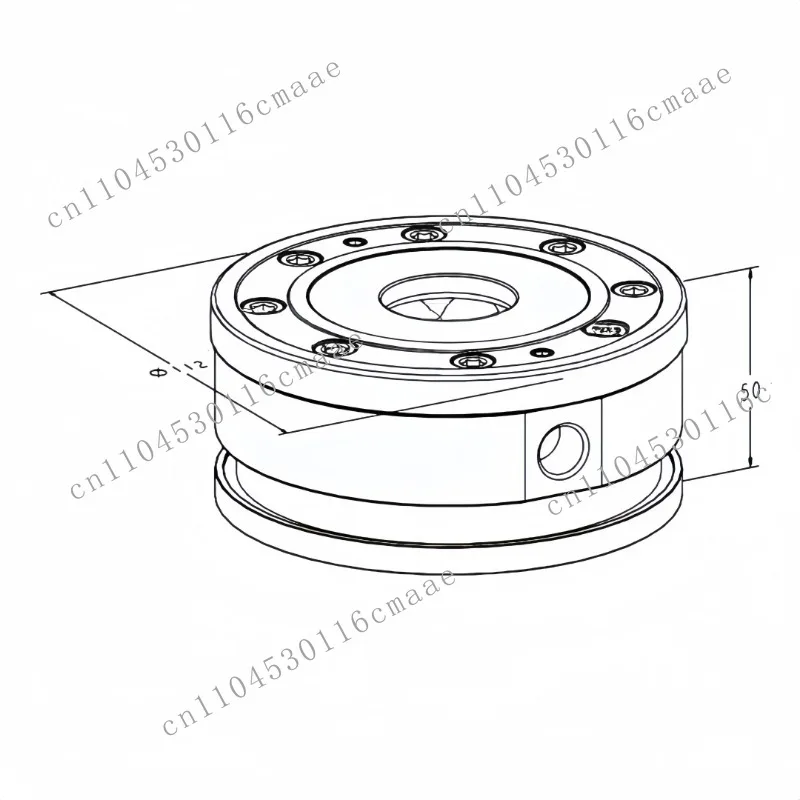 Zero Point Pneumatic Chuck for CNC Cutter Internal Mechanical Locking 0.003mm Accuracy Unclamp 0.6MPa 3A-110004