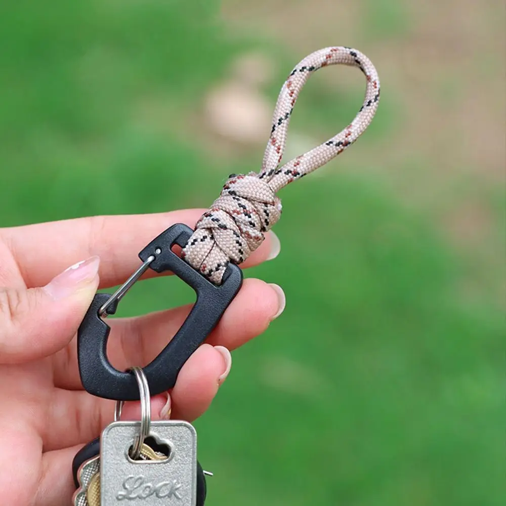 1Pcs Key Ring Umbrella Rope Hook Outdoor Camping Sports Accessories Braid Rope 7-core Keychain Flashlight Small Tool Key Lanyard