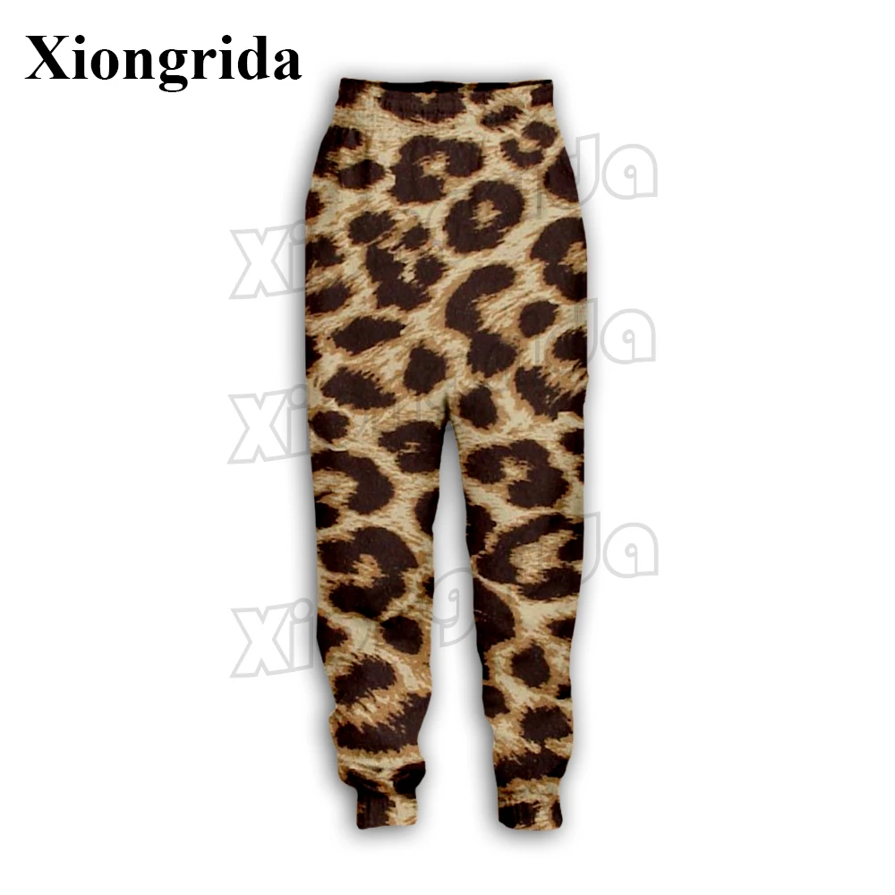 3D Sweatpants Mens Leopard Print Trousers Casual High Waist Drawstring Jogger Pants Homme Unisex Streetwear Wholesale