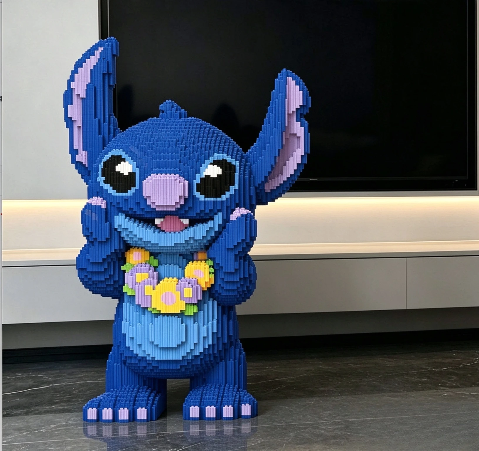 58 cm high wreath Stitch building block puzzle 3d three-dimensional children's toy ornament gift model