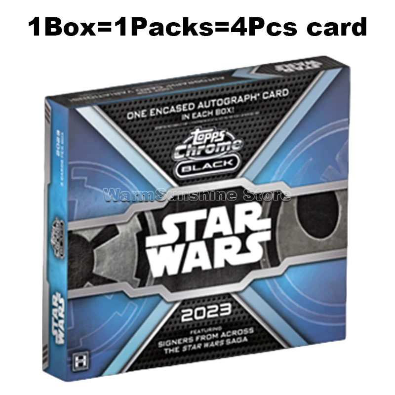 Original 2023 Topps Star Wars Chrome Black Collection Trading Cards Movie Card Children Birthday Gifts