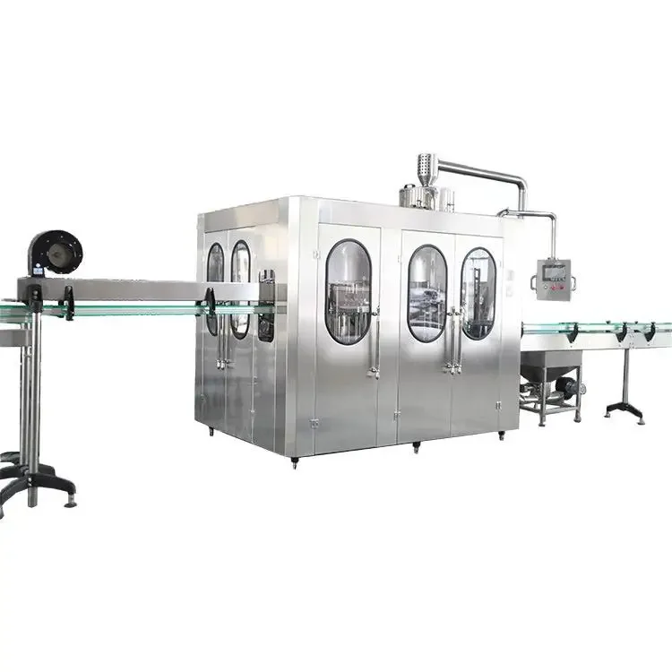 

New automatic three-in-one rotary bottled mineral water production line