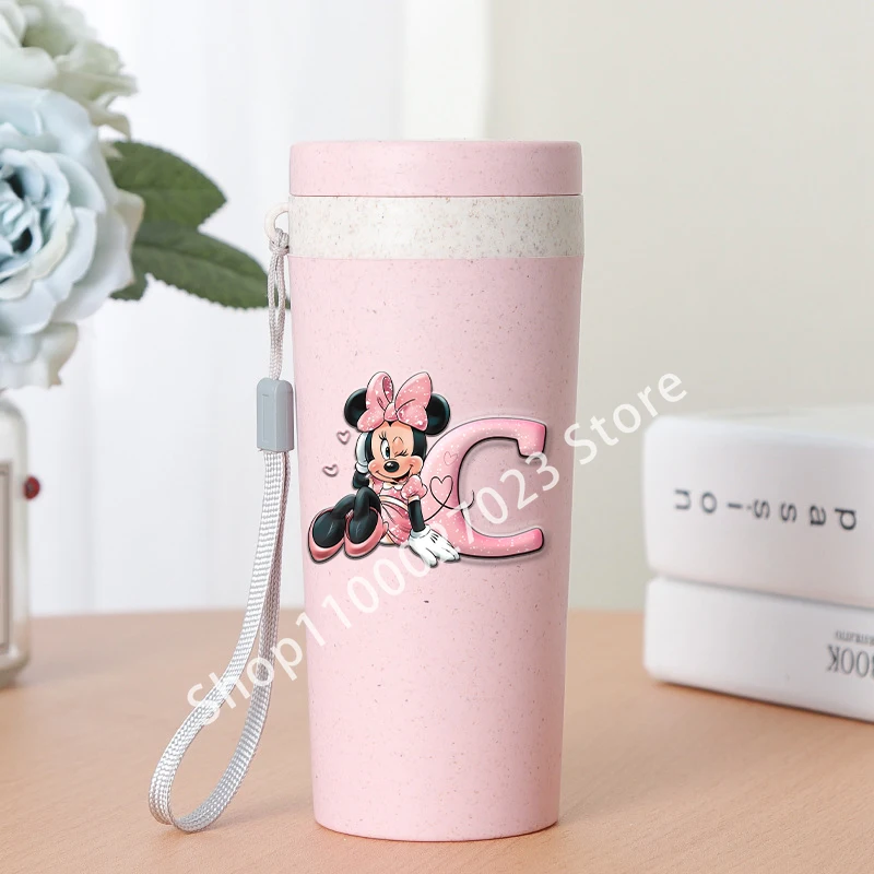 400 مللي ميني ماوس ديزني بنات الأطفال الكرتون نظارات ماء بنين الأطفال أكواب بلاستيكية أنيمي أكواب الحليب الاطفال لطيف هدايا عيد ميلاد