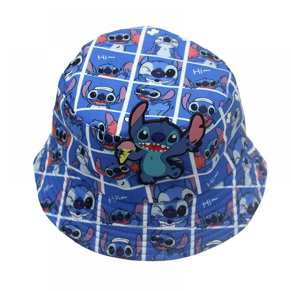 Stich Eimer Hut Sommer Cartoon Cosplay Hut Kind Erwachsene Outdoor Sport Sonnencreme Sonnenschirm Angeln Panama Kappe Halloween Kopfbedeckungen