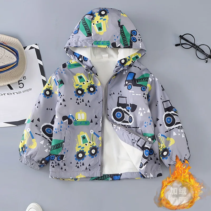 

Boys Thick Coats Autumn Winter 2025 Children Warm Velvet Hoodies Jackets For Baby Clothes Tops Outerwear Kids Casual Outfits 6Y