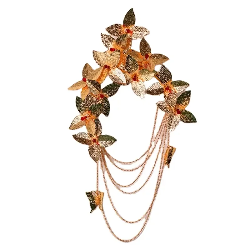 Brown Lighting Copper Brass Leaf Wall Sconce Lamp for Home Restaurant Villa Hotel Project Wall Light