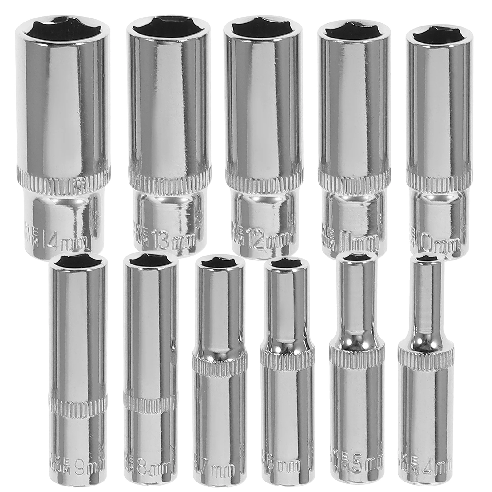 

Hexagon Set 5cm High Grade Steel Durable Electroplating Anti Rust 1/4 Inch Socket Repair Tools Assorted Wrench Manual Tool Kit
