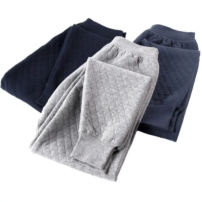 Pantalon long en coton pour homme, épais et matelassé, chaud, pour l'automne et l'hiver