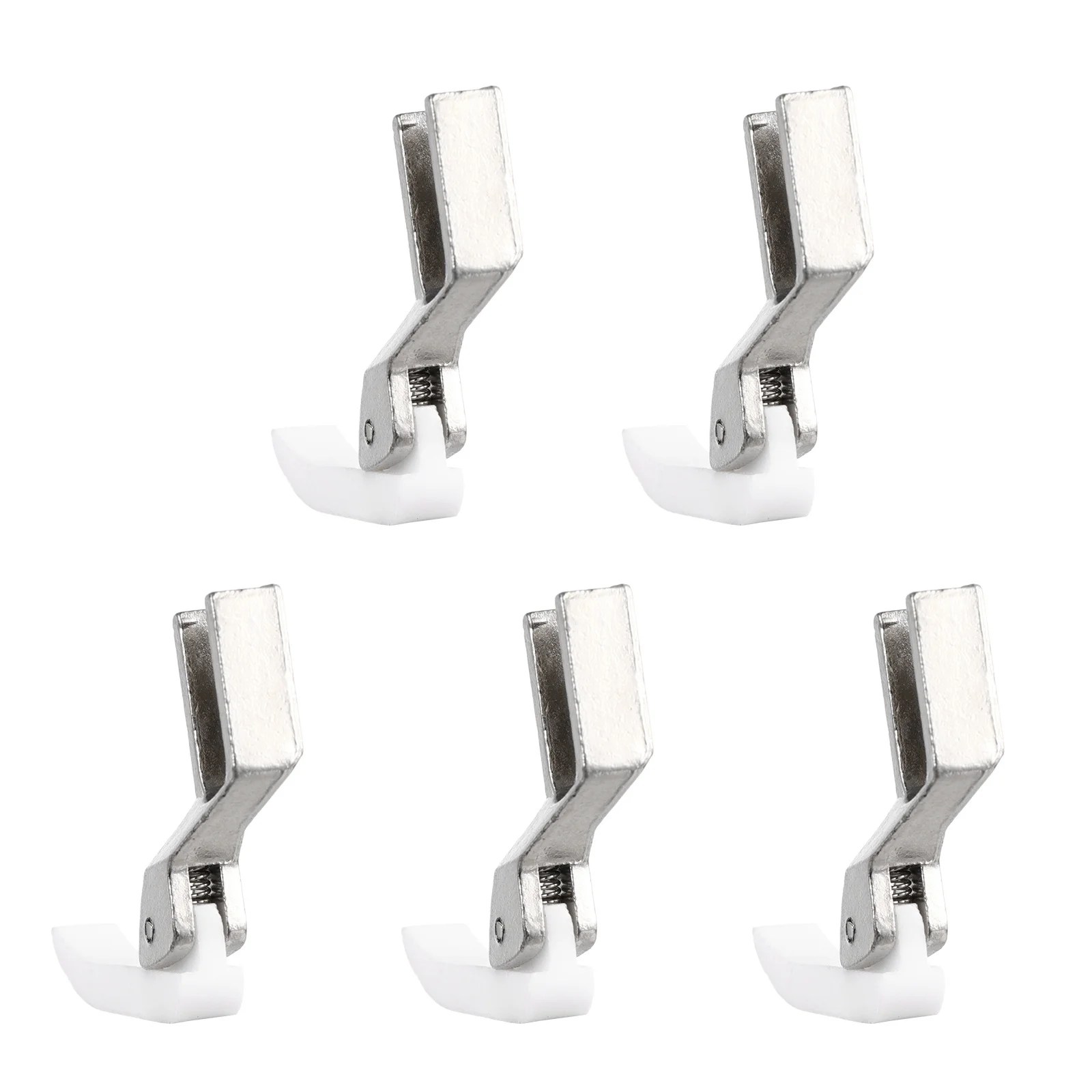 Pieds-de-biche pour Machine à coudre, 5 pièces, Guide simple face en plastique, facile à installer, pour Machine à coudre industrielle à aiguille unique