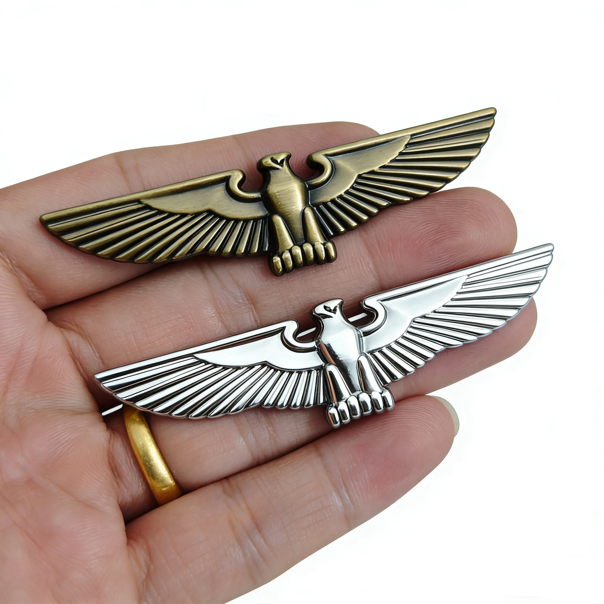 Emblema Adesivo 3D de Metal Águia Falcão para Decoração de Carros, Motocicletas e Bicicletas Universais