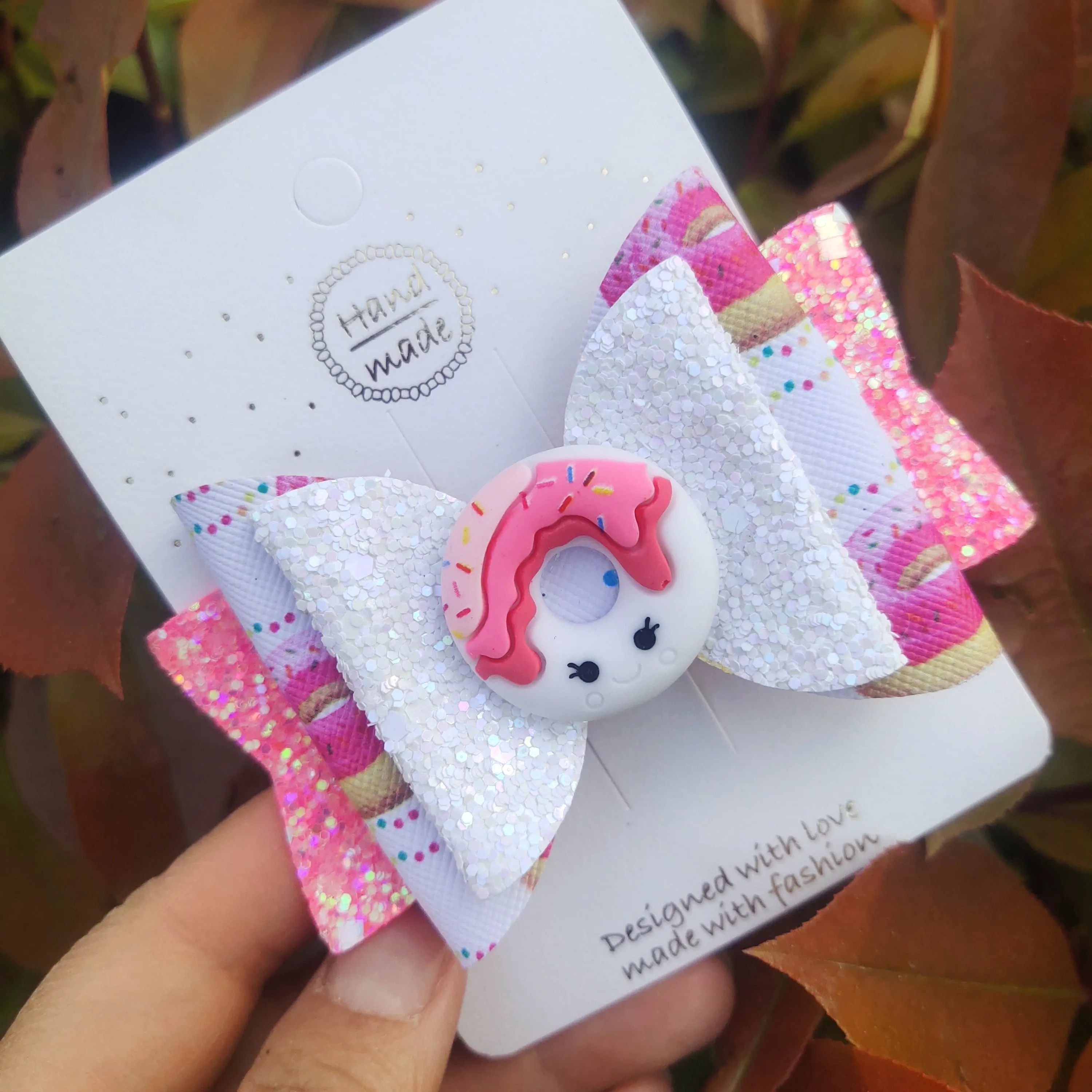 2022 Ice Cream and Cupcake Hair Bows for Girls Cute Hair Clips Headwear Hairpins Hair Accessories 3.5 INCH SIZE