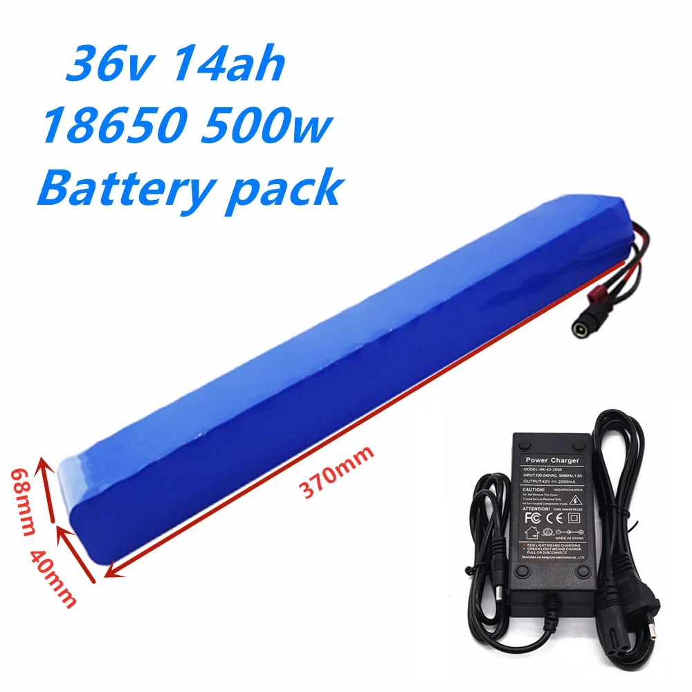 

36V 10S4P 14Ah 500W High Power&Capacity 42V 18650 Lithium Battery Pack Ebike Electric Car Bicycle Motor Scooter 20A BMS+Charger