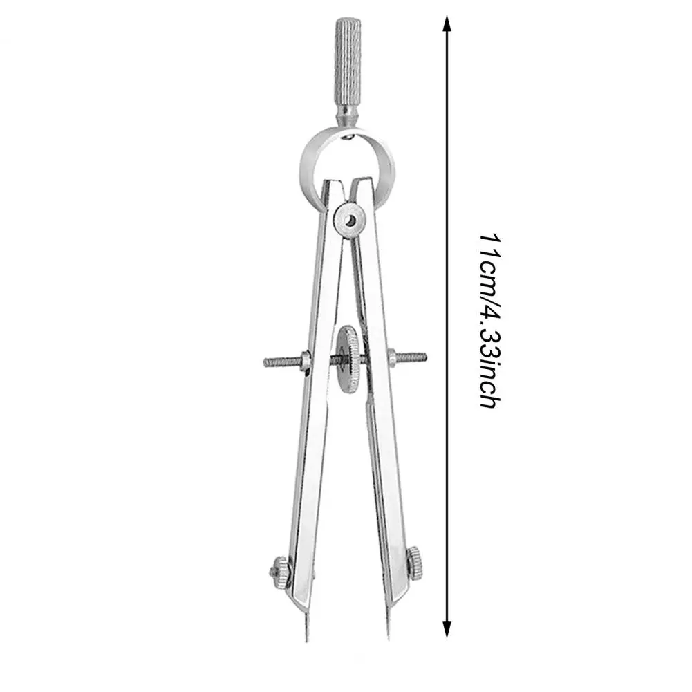 11cm Metal Spring-Type Caliper Divider Multifunction Bow Compass Divider Geometry Drafting Engineering Drawing Architecture Tool