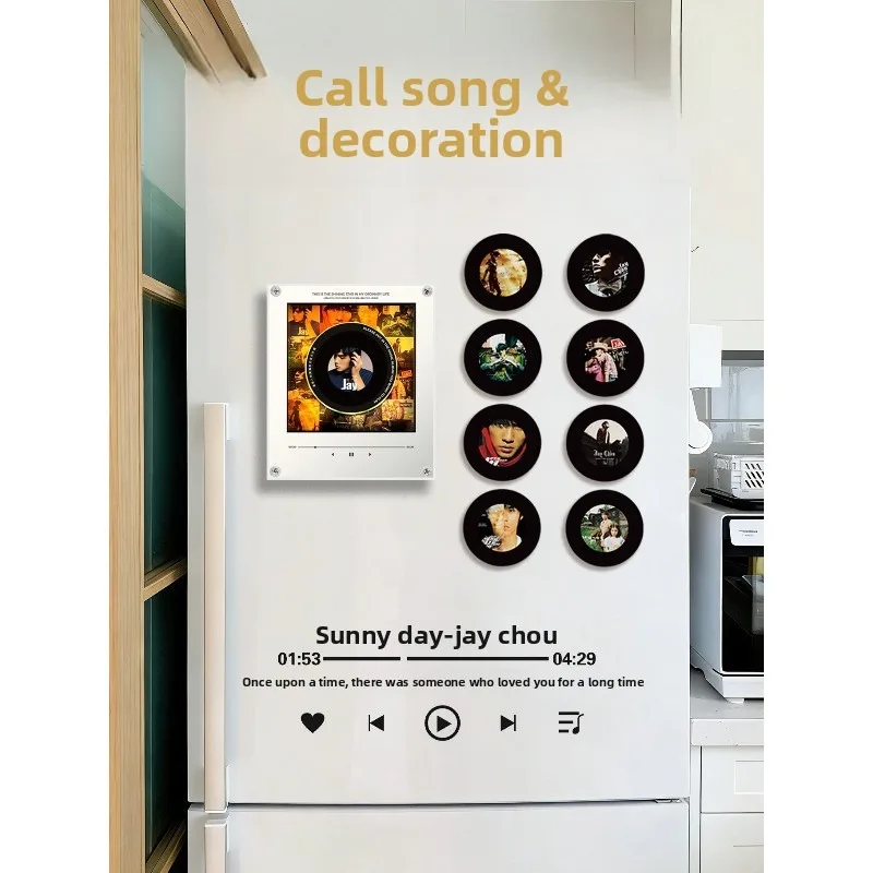 Rotating disc music singing magnetic refrigerator sticker graduation gift for girlfriend