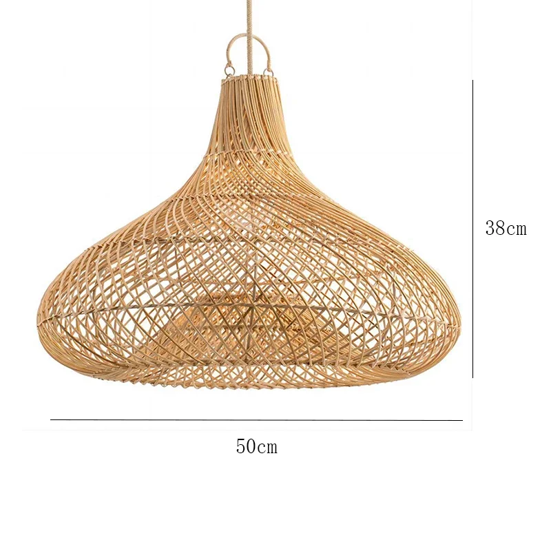 Chinese Zen Tea Room B&b Dining Room Living Room, Self-study Room, Bar Counter, Bedroom, Hand-woven Lampshade, Rattan Chandelier