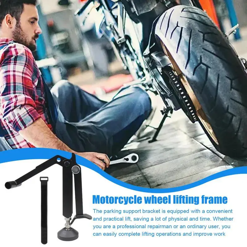 Soporte de rueda plegable de acero al carbono para motocicleta, accesorios portátiles para motocicleta, ahorro de mano de obra