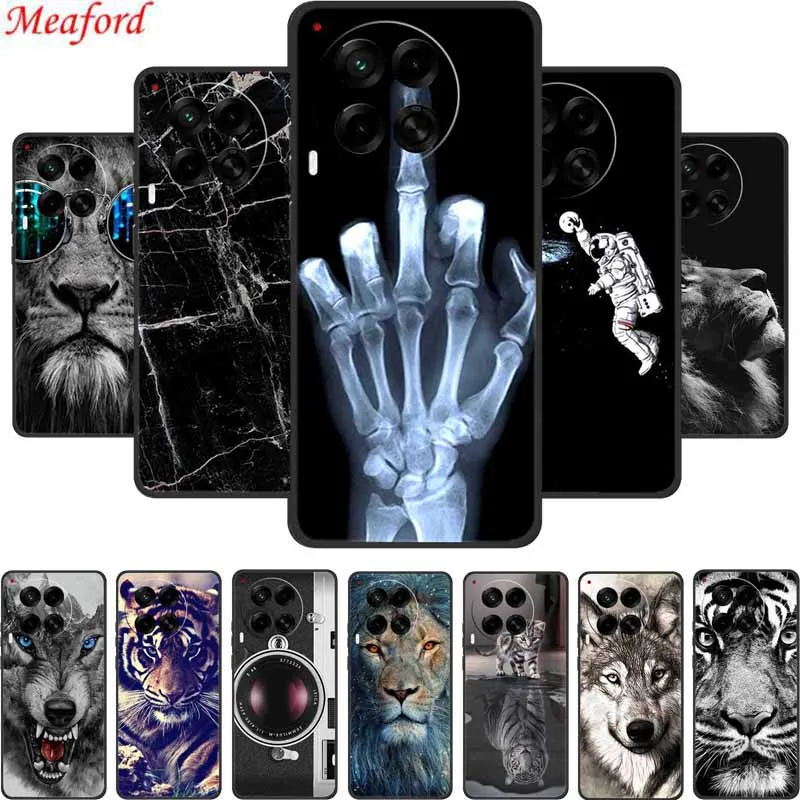 For Tecno Camon 30 Premier Phone Case Black Silicone Soft Back Cover Case For Tecno Camon 30 Case Camon30 Premier Funda Coque