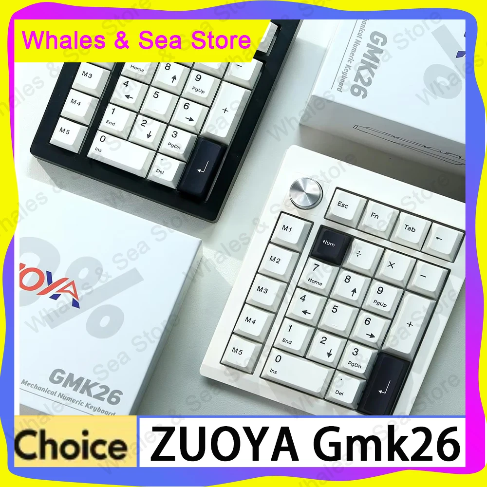 

Zuoya Gmk26 Keypad 3 Mode Wireless Mechanical Digital Keypad 2.4g Bluetooth Knob Qmk Via Hot Swap Rgb Mini Portable Keypads Gift