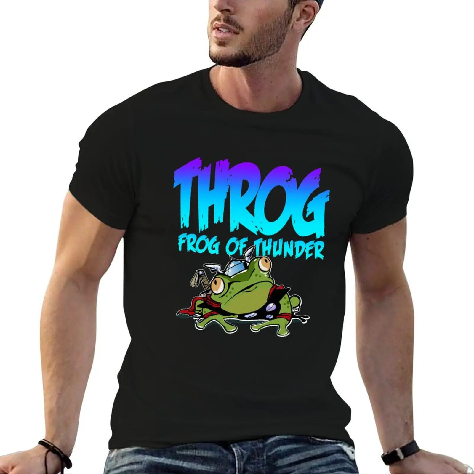 

of for t mens t Thunder Frog Throg: graphic cotton T-Shirt man shirts shirts soft