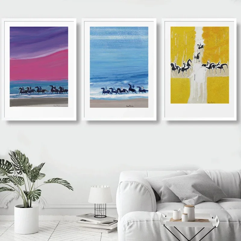 Classic Andre Brasilier Abstract Oil Painting Horse Poster Canvas Print Wall Art Picture for Living Room Gallery Home Decoration