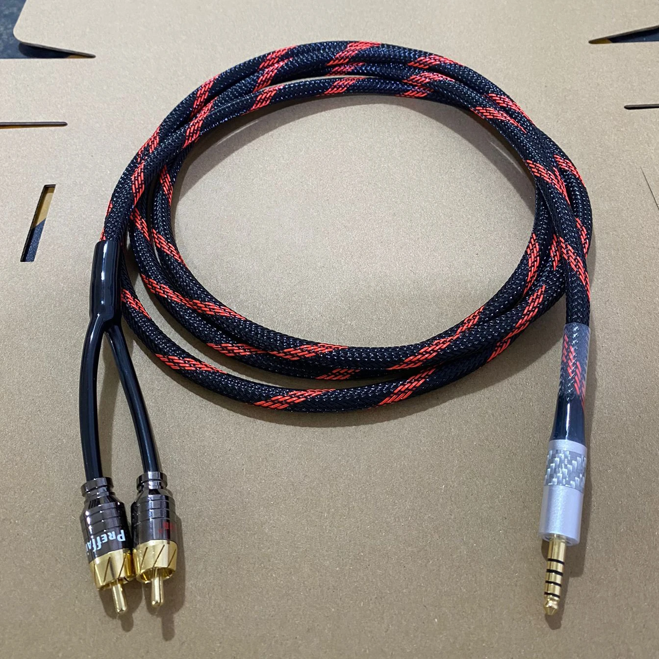 

Hifi audio 4.4mm to 2 RCA Upgraded Cable hi-end 4.4 balance audio extension interconnect cable