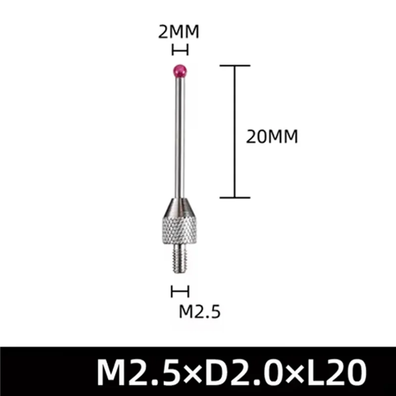 2 embouts de mesure de sonde CNC M2.5, stylet de 2Mm, arbre en porcelaine, jauge de hauteur CNC, sonde de mesure, Machines CMM A