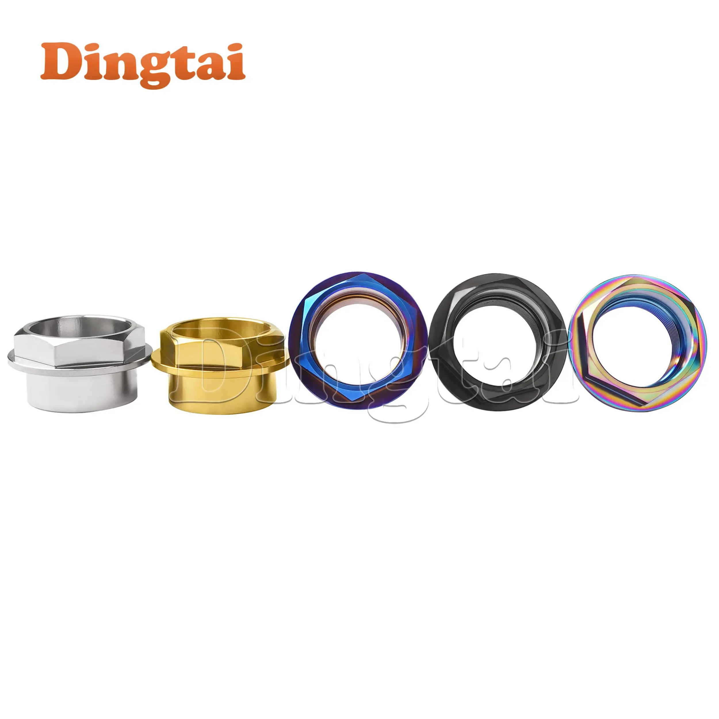 Dingtai ไทเทเนียมหน้าแปลน Nuts M25 x Pitch1.25mm ล้อหน้าเพลาสําหรับรถจักรยานยนต์ DUCATI