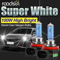 2PCS H7 H11 H1 H9 100W 12V Car Halogen Bulbs 5202 9005 9006 880 9145 9007 H13 6000K Super White Headlight Bulbs Car Accessories