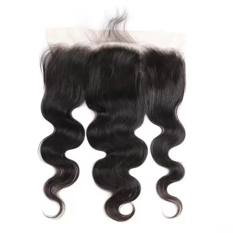 ボディウェーブ 13x6 透明レースフロントのみ ナチュラルカラー ブラジリアンバージンヘア フルエンド ディープパート ラージレースパート