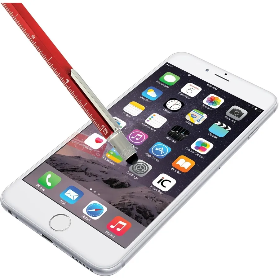 قلم حبر جاف أداة 9 في 1 من Monteverde USA باللون الأحمر متعدد الوظائف مع مستوى مفكات براغي ومسطرة مثالية للمهندس #6