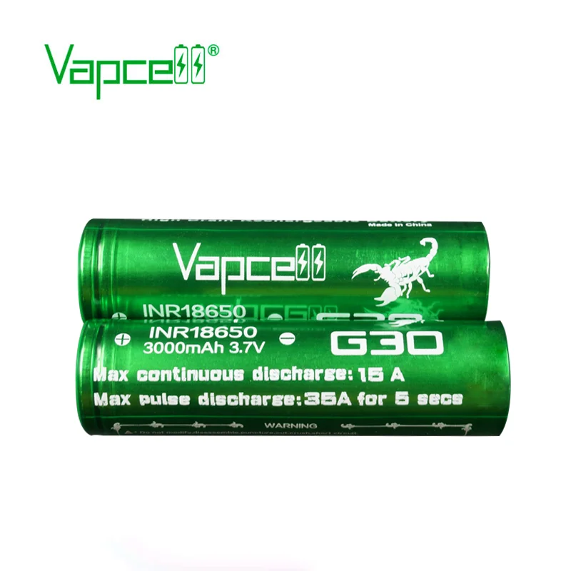 1-10pcs Rechargeable Lithium Ion Battery Original Vapcell G30 INR 18650 3000mAh 15/35A Cell For Flashlight Power Tools