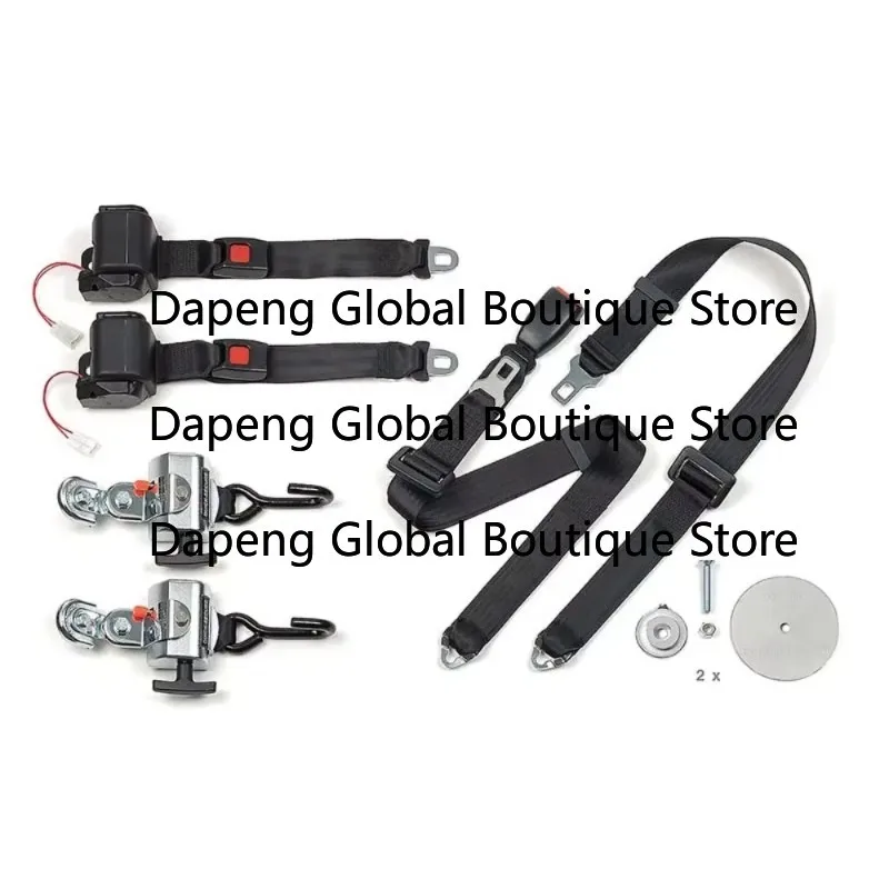 

Wheel--chair Seat Belt Full Kit Includes 4PCS Restraint + 1PC Lap + 1PC Shoulder