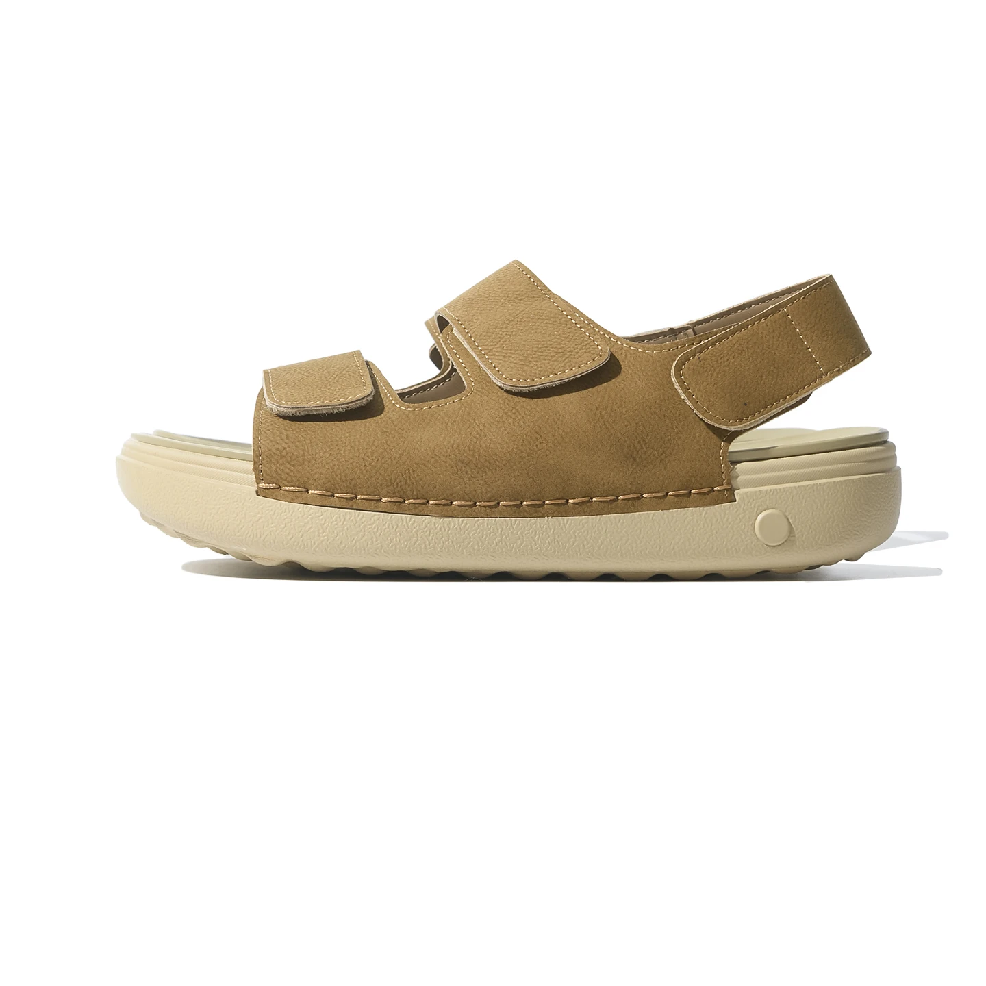 Adjustable Magic Tape Soft Bottom Casual Shoes Men's Summer New Anti-Slip Wear-Resistant Flat Head EVA Material Fashionable