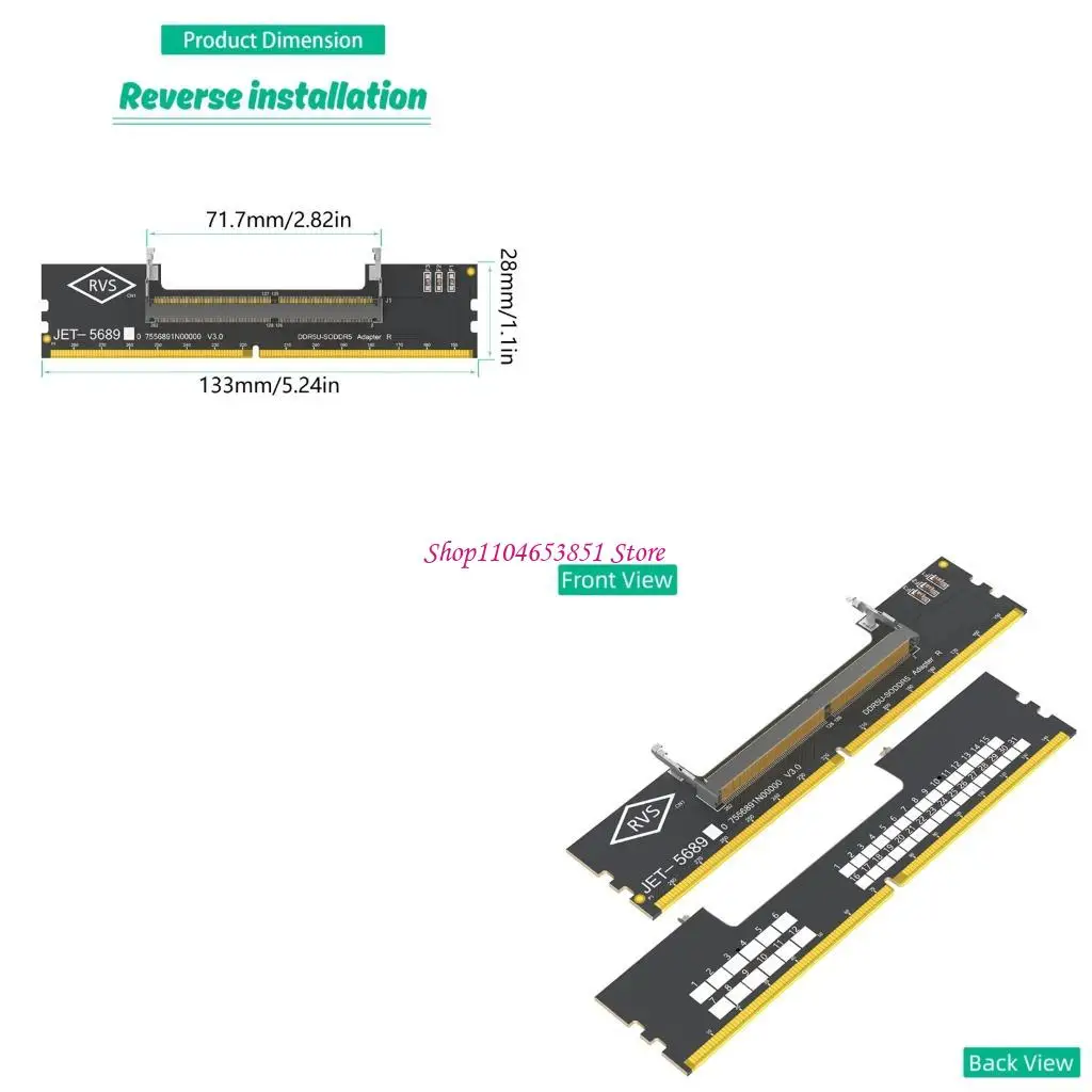 Precise DDR5 Assessment Solution SO DDR5 To DDR5 U DIMM Converter Current Safe 