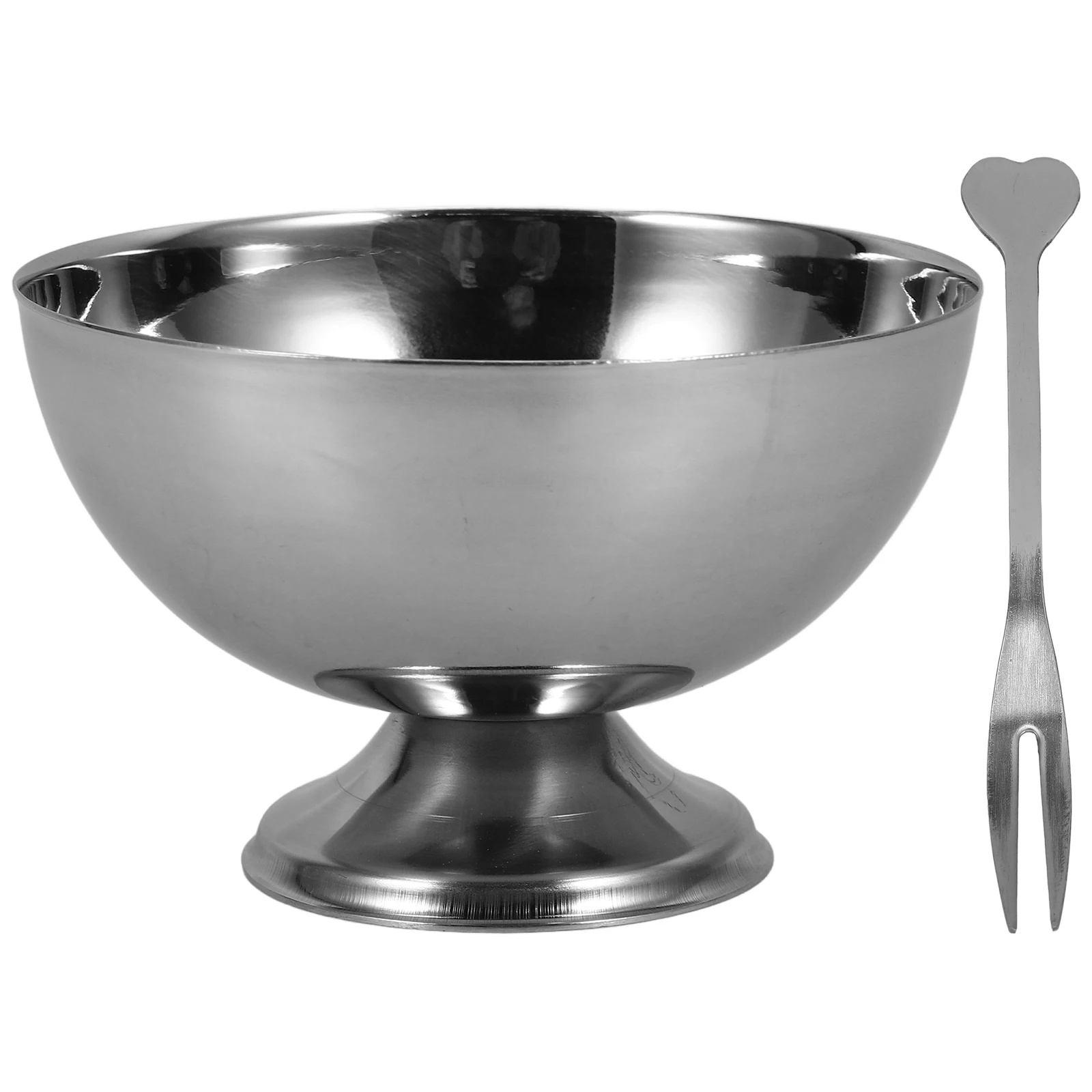

Ice Cream Bowl Stainless Steel Salad Cup Fruit Cups Dessert Bowls Metal Sundae Dish Family Hotel Restaurant Kitchen