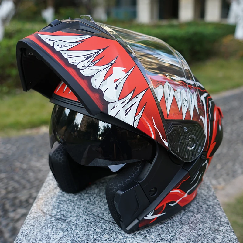 

Flip-Up Motorcycle Helmet, Full-Face Flip-Up Helmet, Abs Material