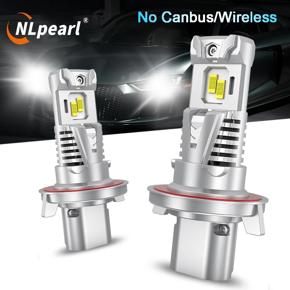 NLpearl 2 szt. 9008 H13 LED Canbus reflektory do Ford F150 Fiesta Mondeo MK4 9007 lampa czołowa LED Super jasne 30000lm 120W żarówki