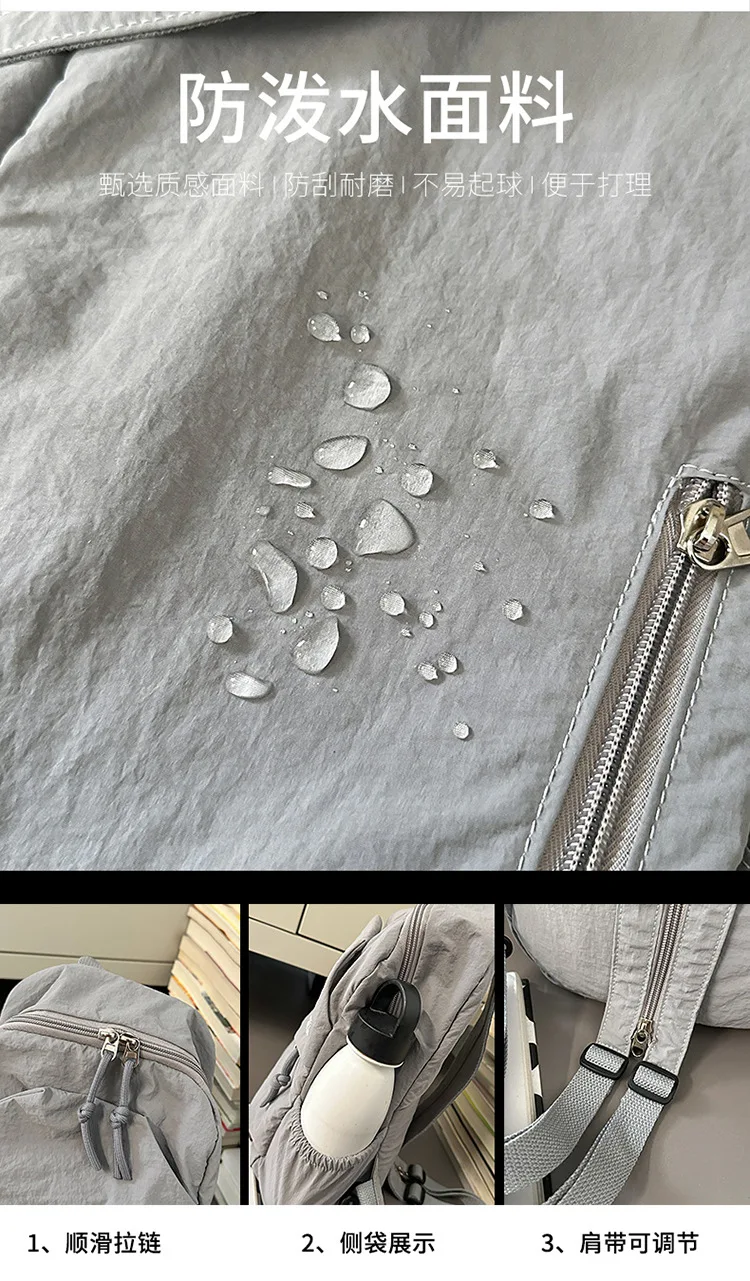 حقيبة مدرسية على ظهره حقيبة مدرسية للطلاب حقيبة ظهر نايلون مقاومة للماء حقائب ظهر للجنسين للركاب والسفر حقيبة رياضية خارجية #3