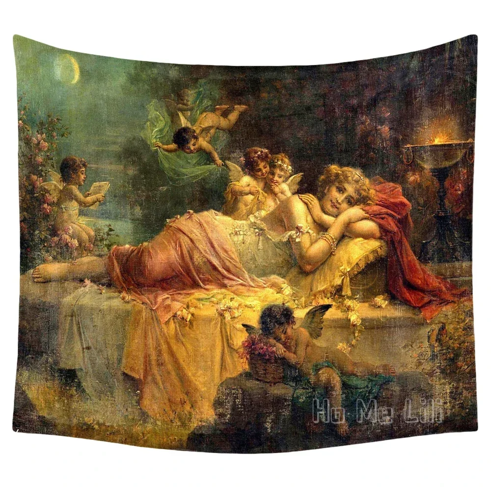 Tapestry Interior Art Decoration Of Austrian Academic Romantic Classical Figures