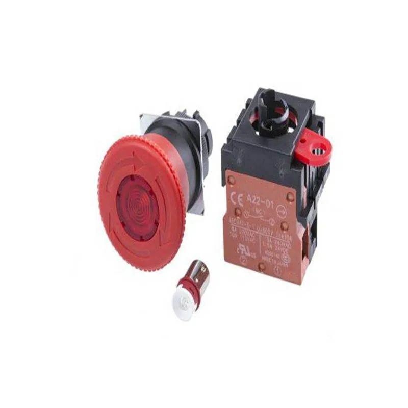 

Emergency Stop Switch A22EL-M-24A-01 A22EL-M-24A-02 A22EL-M-24A-11 Emergency Stop Button Sith Light Sensor