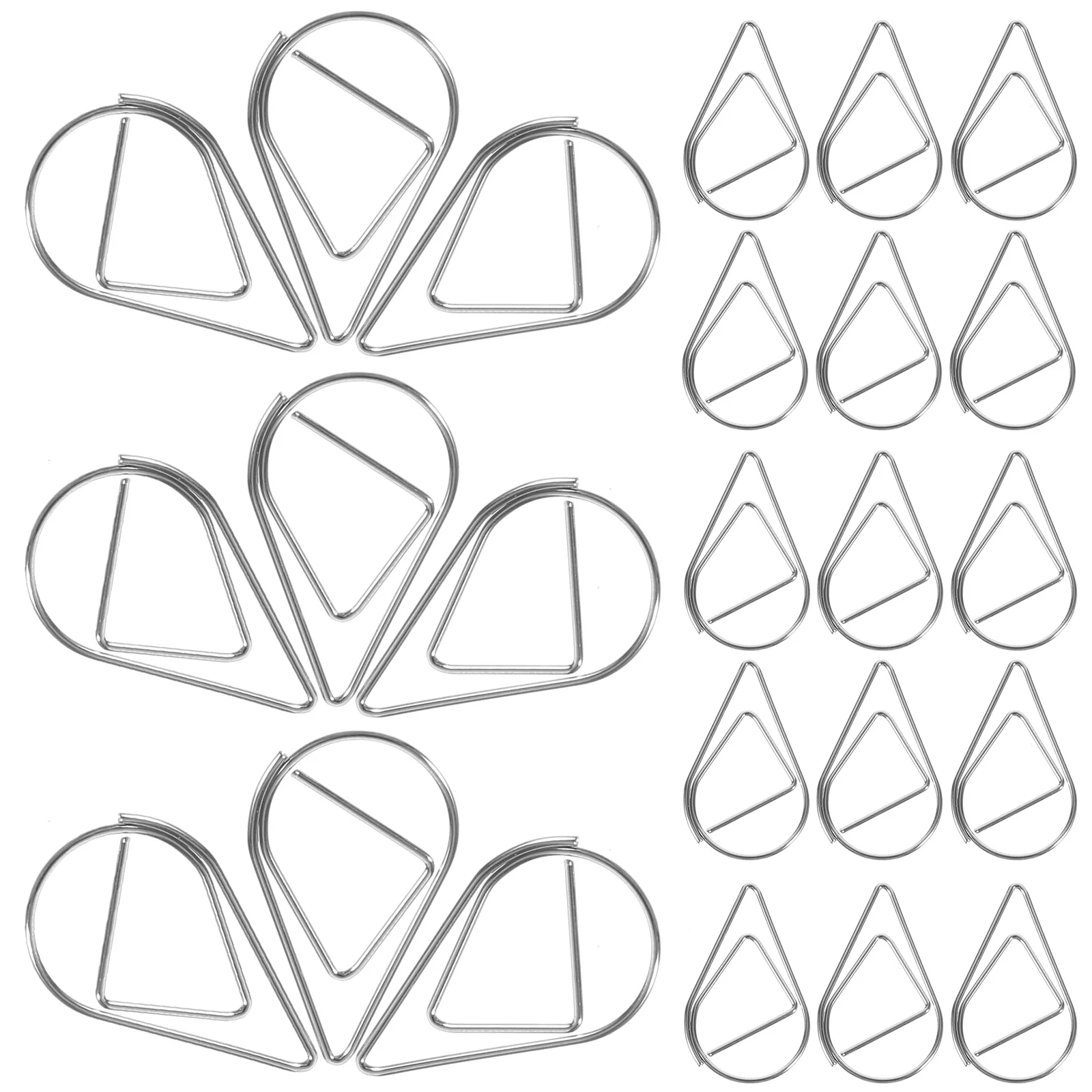 

100 Pcs Teardrop Paper Clips Small Binder Clamps for Office ganization Steel Stationery Small Paper Clips Gifts