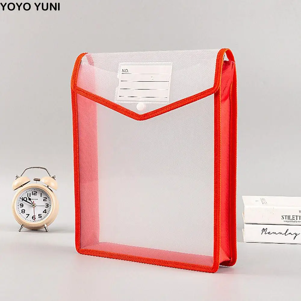 

Нажмите кнопку A4 Сумка для файлов Водонепроницаемая сумка для хранения Сумка для документов Стерео Вертикальный прозрачный органайзер для файлов Назад в школу