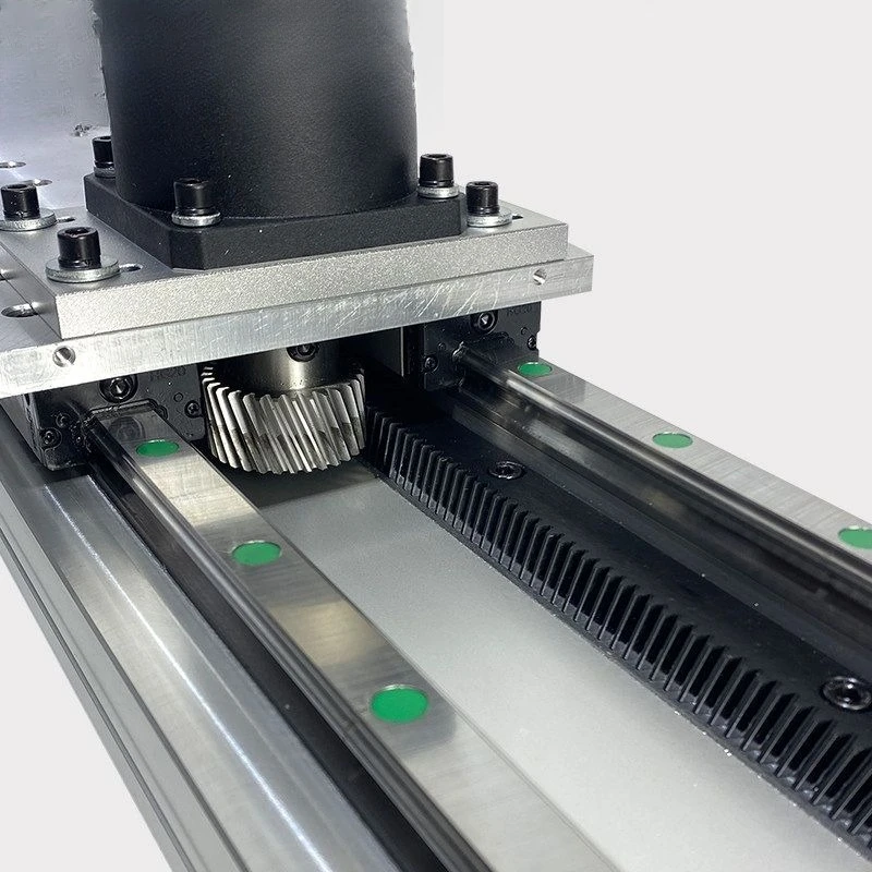 Double rail electric lifting truss linear gear rack cross table