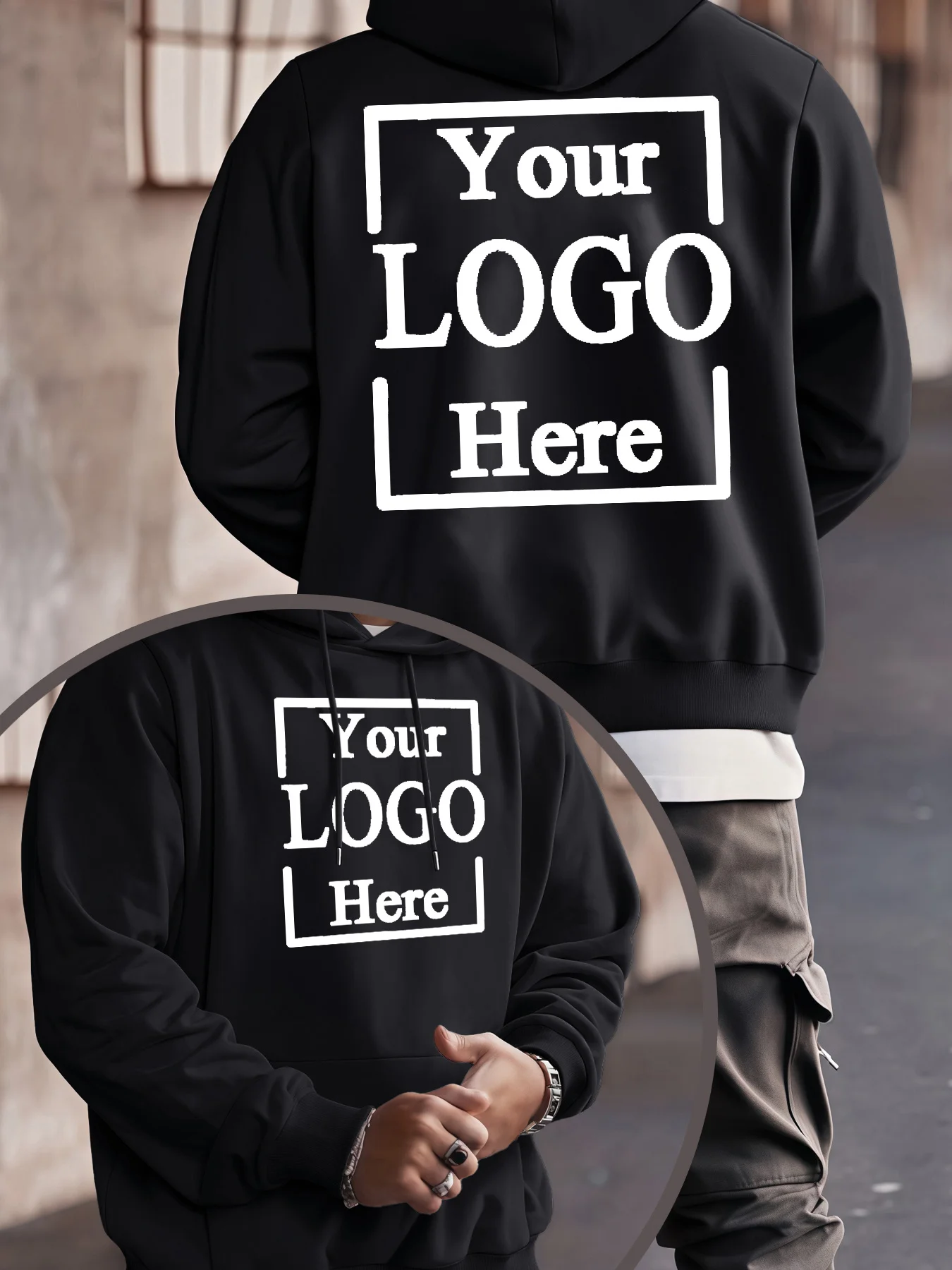 Personalized Customized Images Printed Text Men's Hoodies Casual Autumn Hoody Oversized Fleece Streetwear DIY Team Clothing