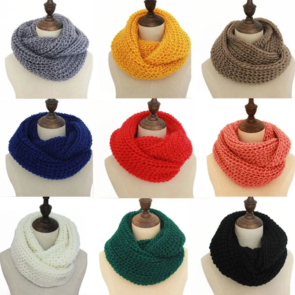 

Small Scarf Wool Circle for Women Winter Wrap Korean Version Neck Shawl Man Scarves