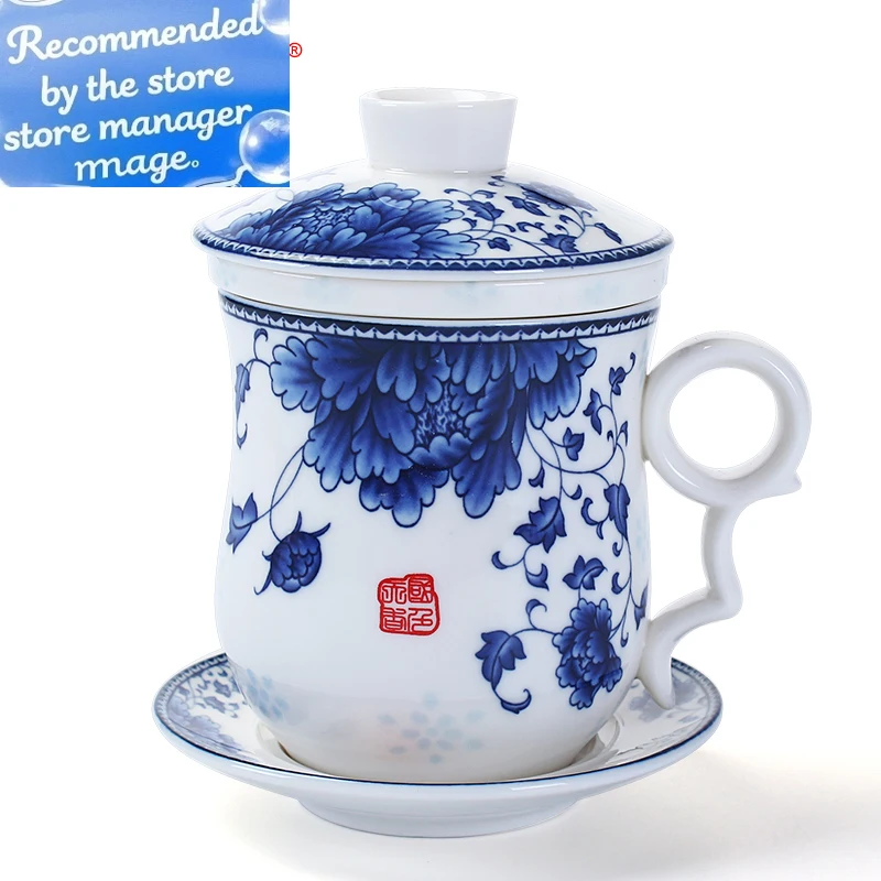 

Chinese style Ceramic mug with saucer China TeaCups Coffee Cup,Ceramic tea cups,tea set the tank can filter