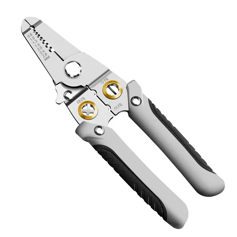 

Multifunctional Wire Stripping Pliers Electrician Special Cable Peeling Pressing Line Repair Cutting Multi Tool Decrustation