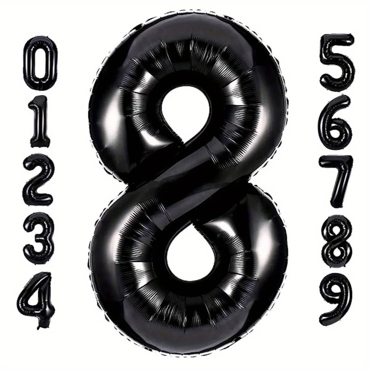 40 Zoll schwarze große Folien-Geburtstagsballons Helium-Zahlenballon 0-9 Alles Gute zum Geburtstag Hochzeit Party Dekorationen Dusche Große Figuren
